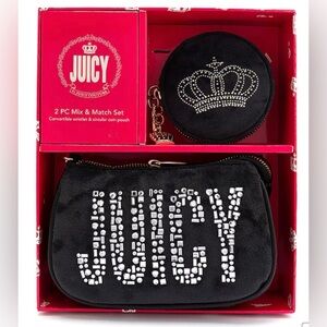 ✨ Juicy Couture 2-Piece Set – Wristlet & Coin Pouch ✨